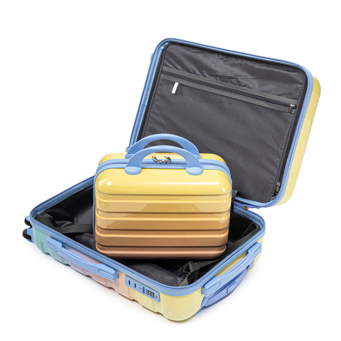 Luggage Set 14" / 20" With Combination Lock And Cosmetic Case