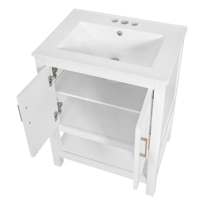 Modern Bathroom Vanity With Elegant Twill Design