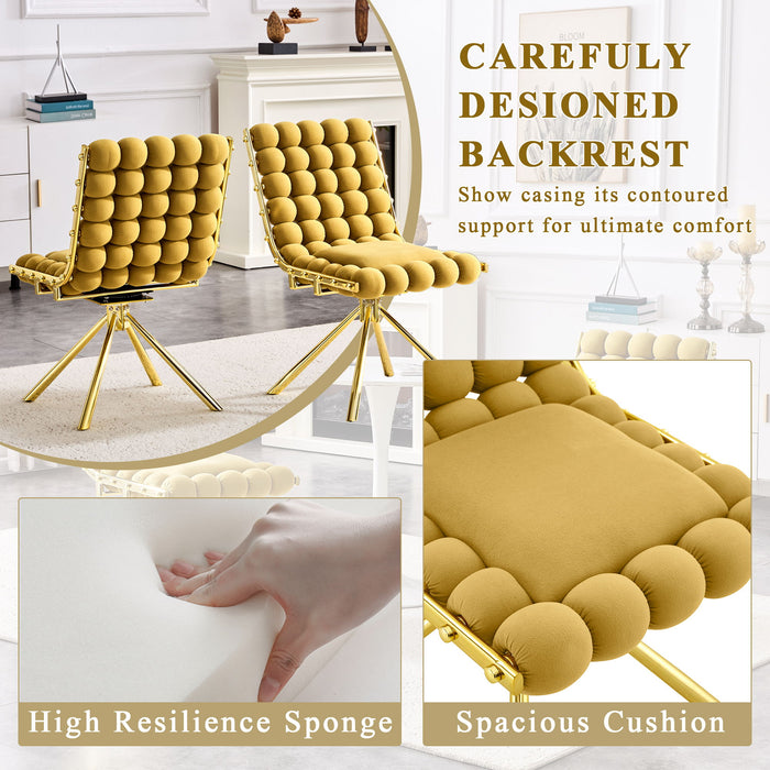 Puffy Bubble, Ball Chain Dining Chairs For Dining Room (Set of 2)