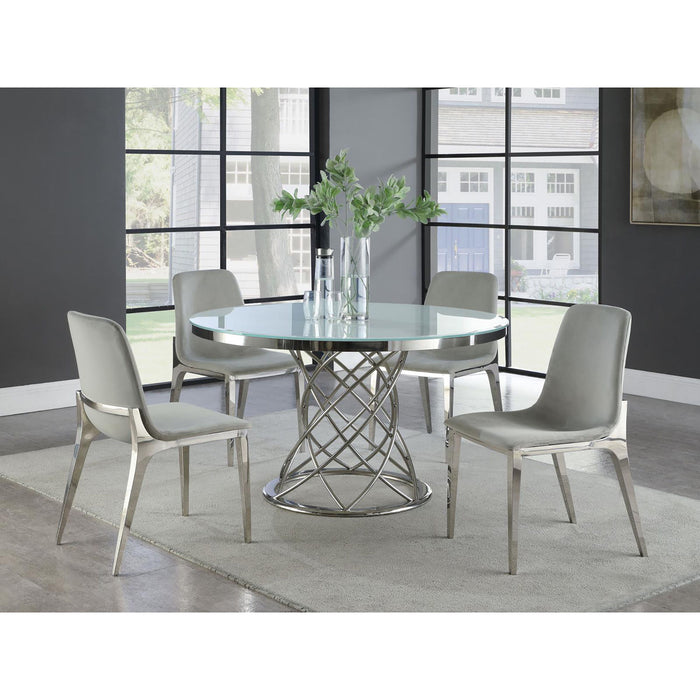 Upholstered Dining Side Chairs (Set of 4) - Gray