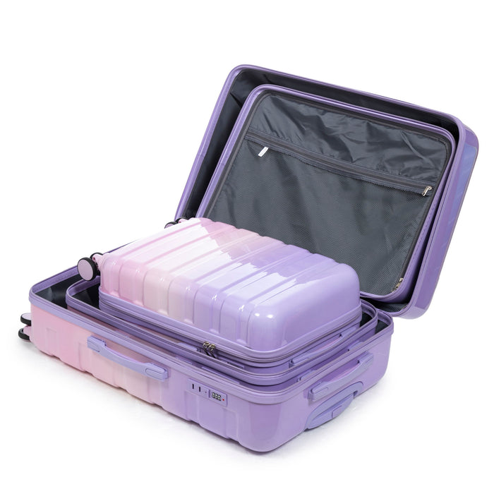 Luggage Set 20" /24" /28" With Combination Lock And Silent Wheels
