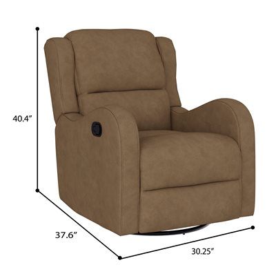 Henry - Recliner With Manual Swivel And Glider - Teak