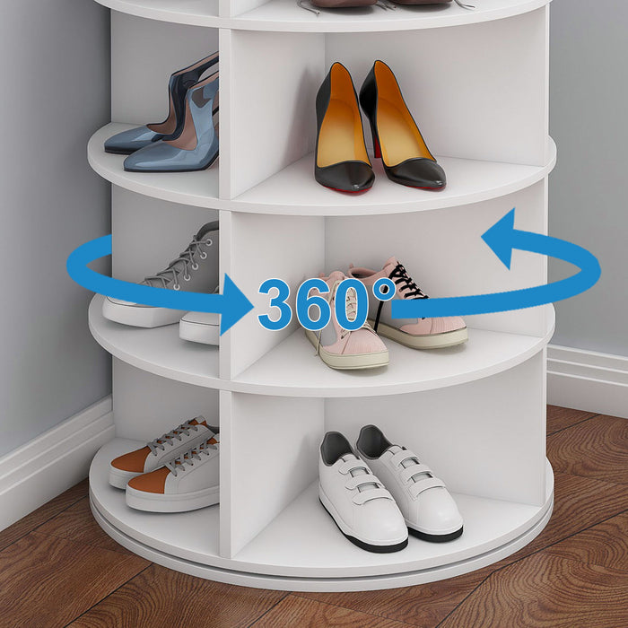 Rotating Shoe Rack Tower