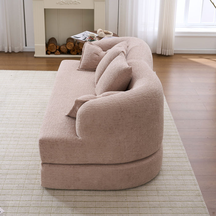 Foldable Sofa Bed, Boneless Couch Convertible Sleeper With 4 Pillows
