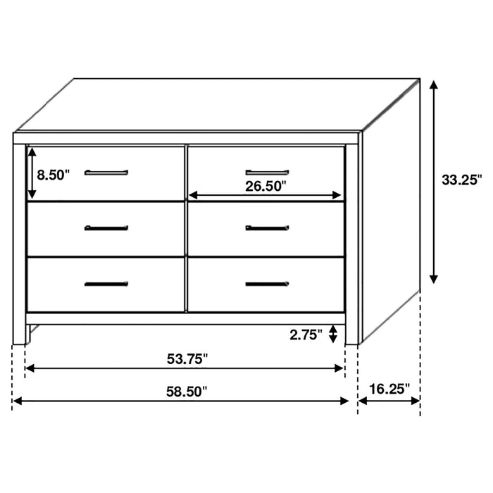 Geary - 4 Piece King Panel Bedroom Set With 2 Nightstands And Dresser - White