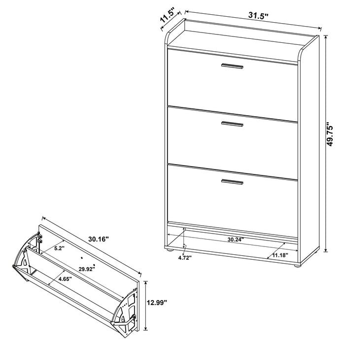 Kyla - 3 Tier Shoe Cabinet