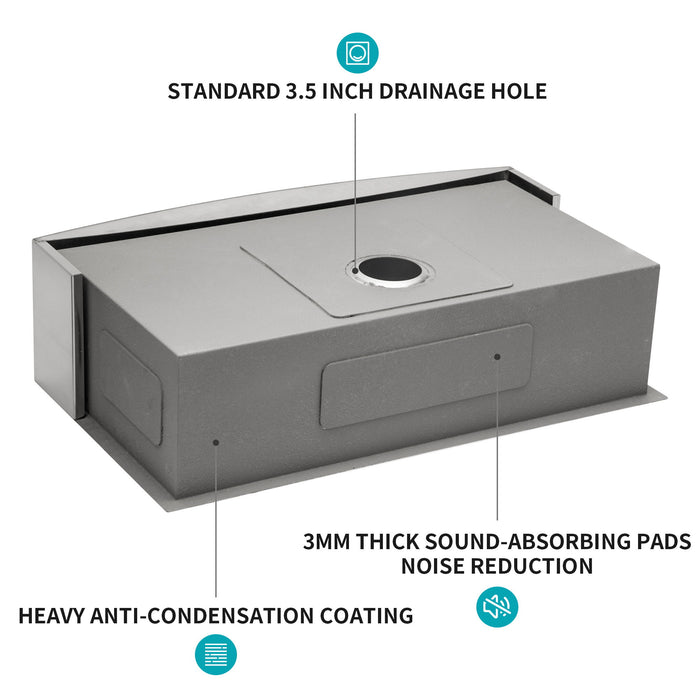 Farmhouse Kitchen Sink Stainless Steel Apron Front