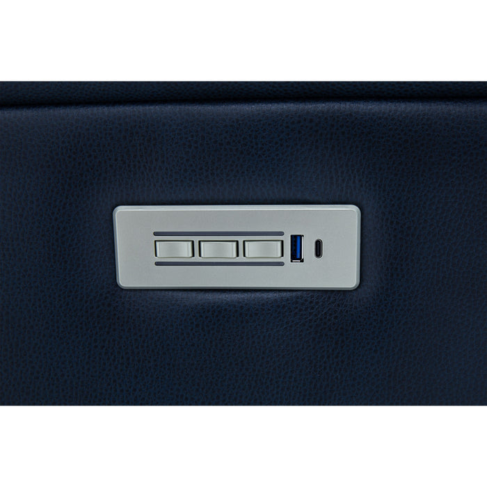 View - Power Reclining Loveseat With Console, Power Headrest & Lumbar