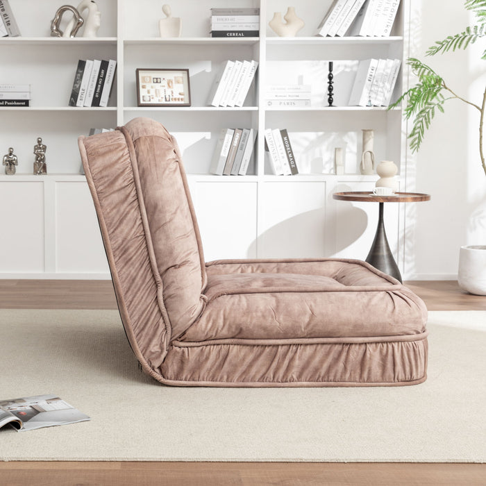 Upholstered Human Dog Bed And Pets, Bean Bag Floor Sofa With Massage Pillow, 5 Adjustable Positions & 2 Soft Pillows