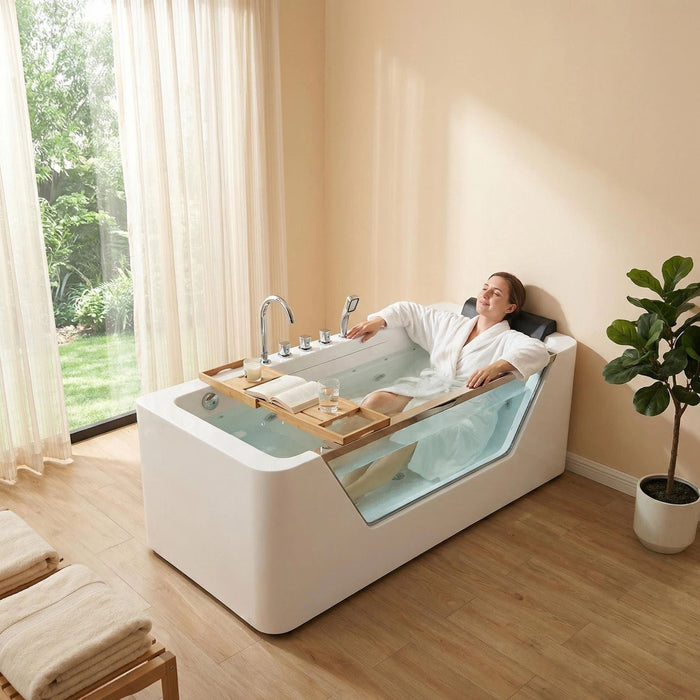 Xavier - Single Massage Bathtub - Milk White