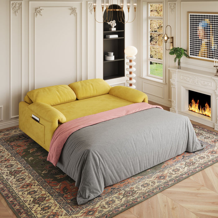 Sofa, Dual Purpose Lounge With Retractable Queen Size Bed