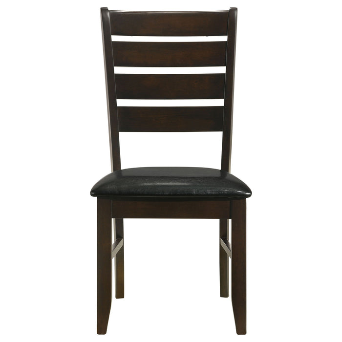 Padded Seat Side Chairs With Tapered Slats (Set of 2)