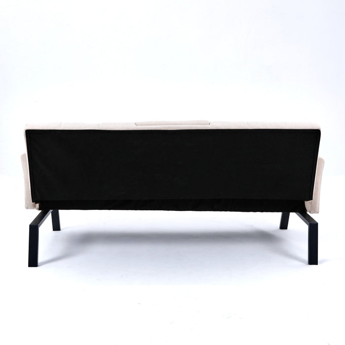 Sofa Bed With Foldable Design And Cup Holder