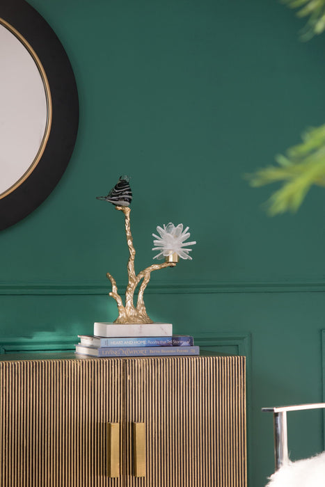 Aluminum Candle Holder With Marble Stand