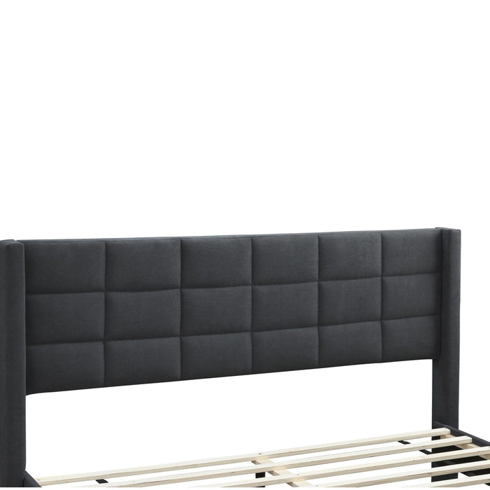 Bed Upholstered Box Design Headboard