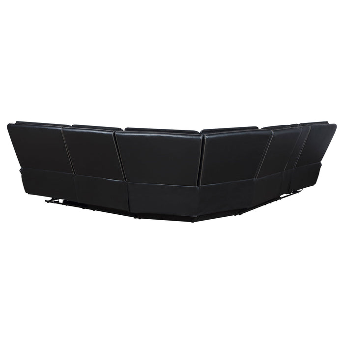 Hayden - Dual Power Reclining Sectional Sofa - Black