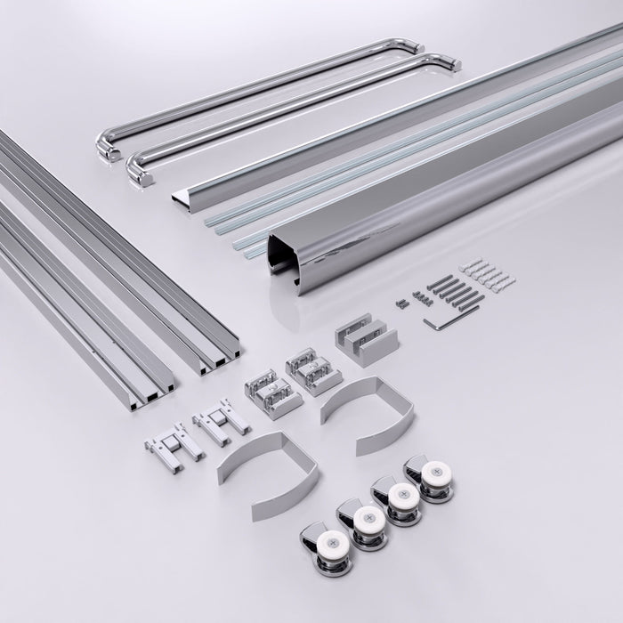 Modern Semi Frameless Double Sliding Shower Door