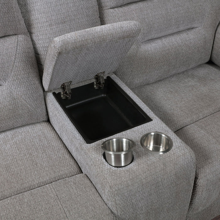 Sebring - 2 Piece Upholstered Reclining Sofa Set With Manual Recline - Gray