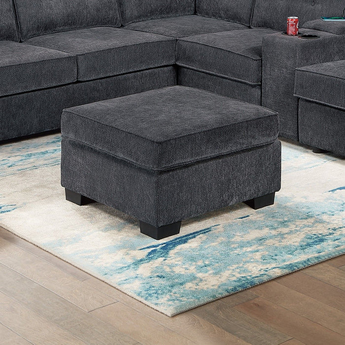 Sectional Set With Reversible Loveseat, USB Console, Corner Wedge & Ottoman