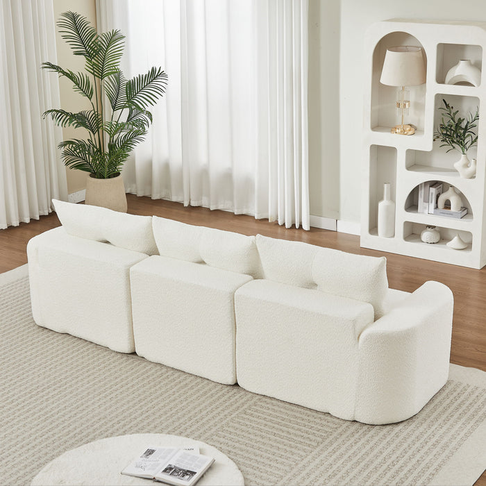 3 Seater With Thickened Armrests Sofa For Living Room
