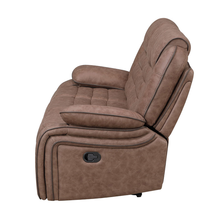 Lucius - Reclining Sofa With Manual Recline - Brown