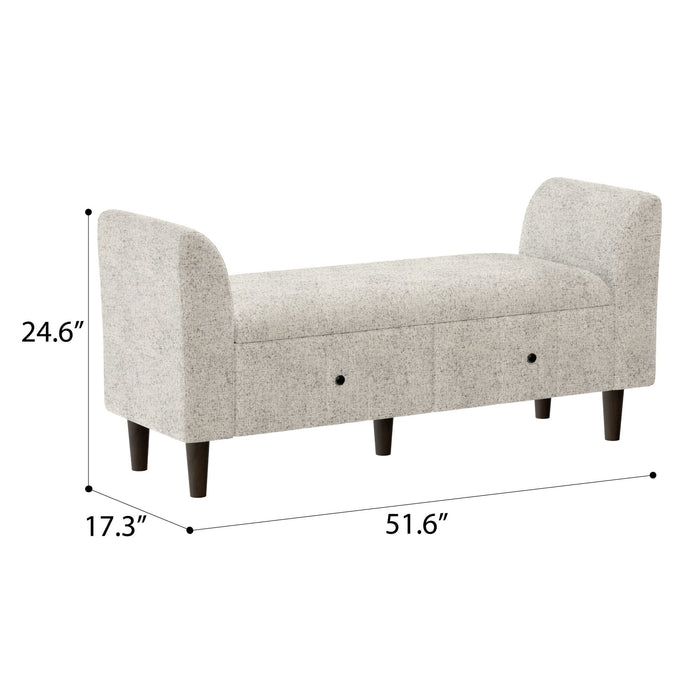 Emily - Storage Ottoman - Sesame