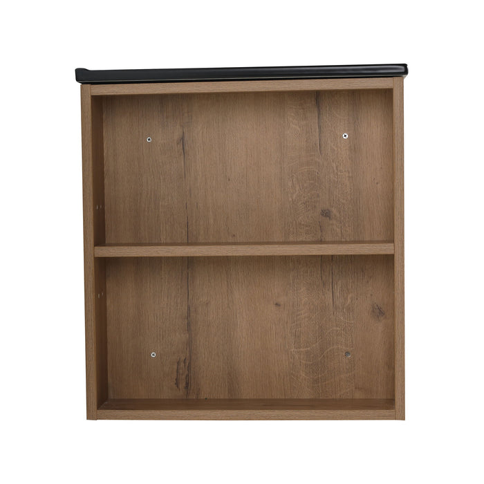 Wall Mounted Bathroom Vanity With Basin And Adjustable Open Shelf