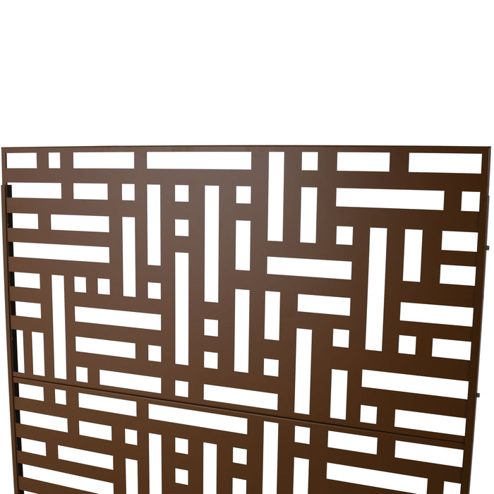 Decorative Freestanding Metal Privacy Screen For Indoor & Outdoor Use