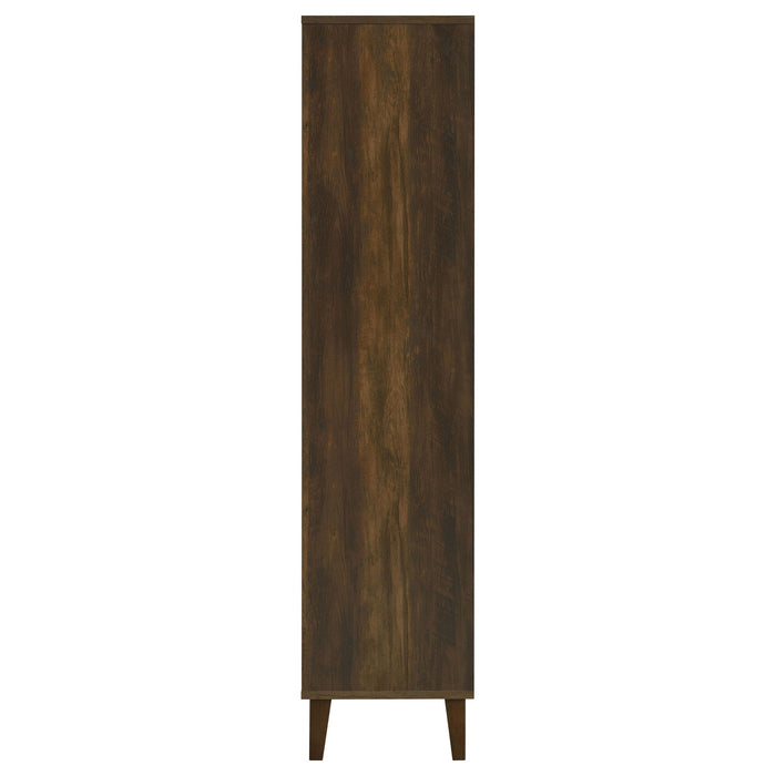 Sakai - 4 Door Tall Accent Cabinet With Slatted Doors - Brown