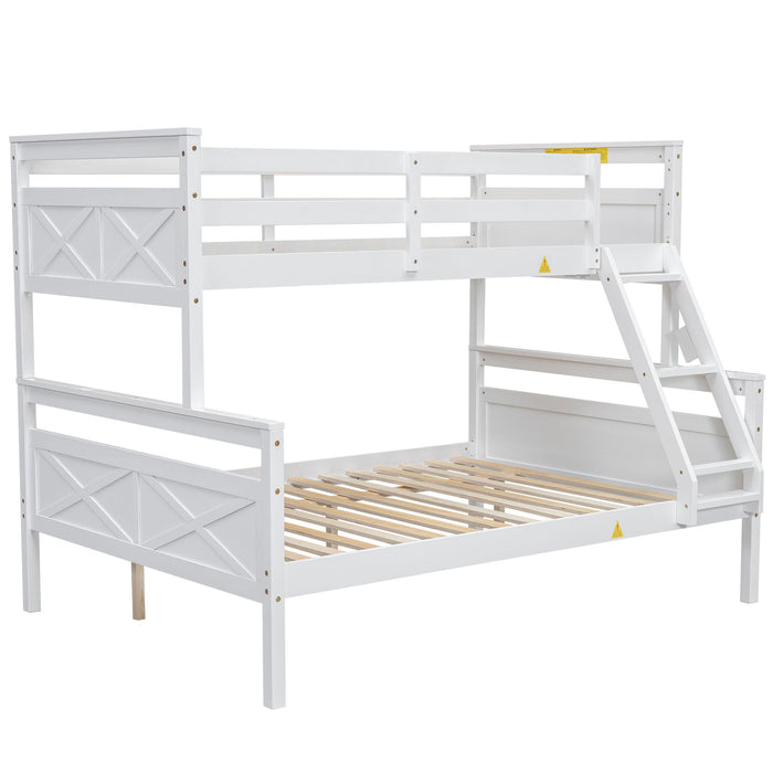 Bunk Bed With Ladder And Safety Guardrail