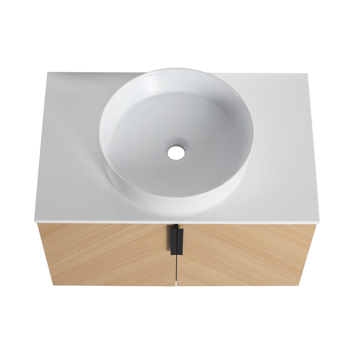 Wall Mounted Bathroom Vanity With Art Sink