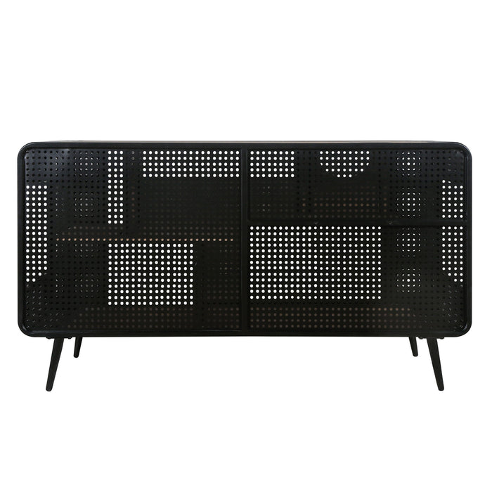 Modern Spacious Cat House With Tempered Glass And Iron Frame For Living Room - Black / Brown