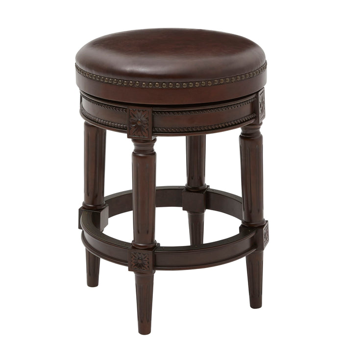Rustic Elegance Backless Swivel Stool