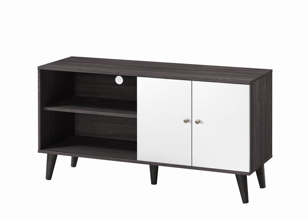 Amidon - TV Stand, With 2 Storage Shelves And 1 Cabinet