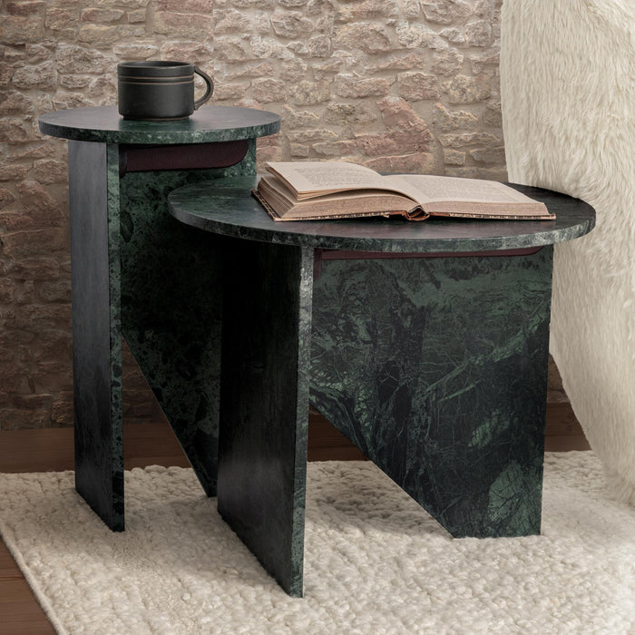 Briley - Marble Round Accent Table