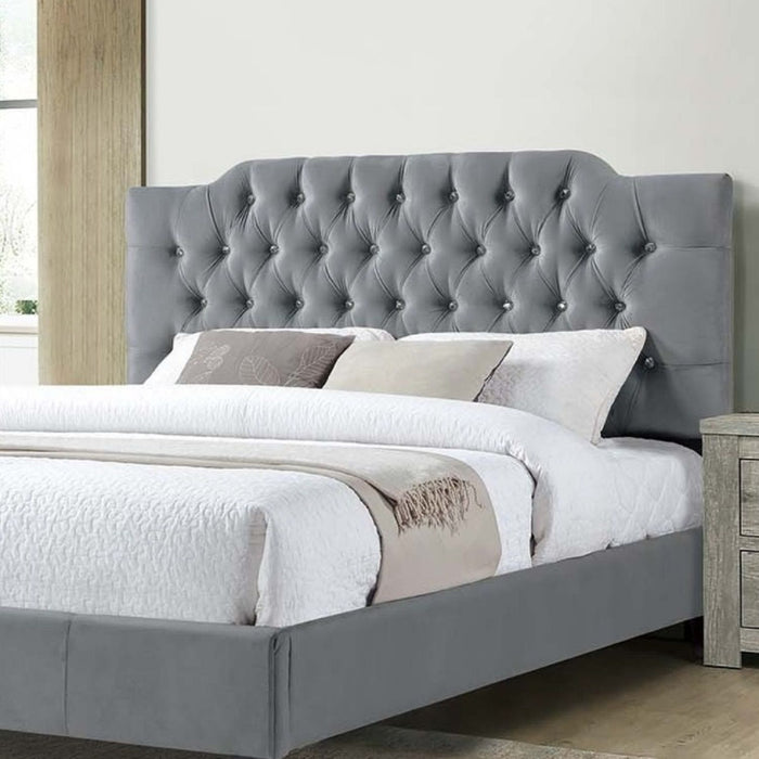 Modern Bed Frame With Tufted Upholstered Headboard