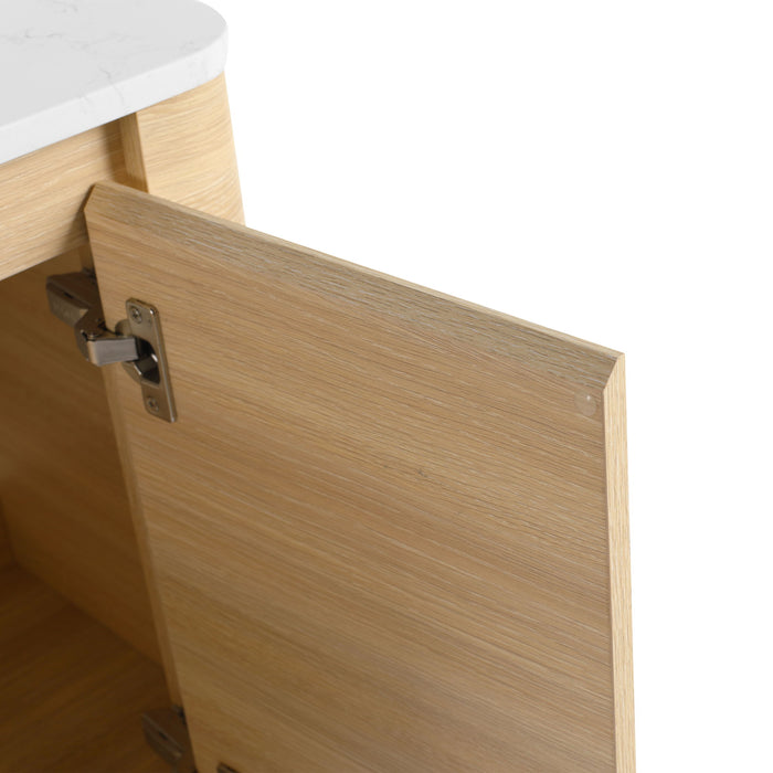 Mounted Bathroom Vanity & Art Sink & 2 Soft Close Doors