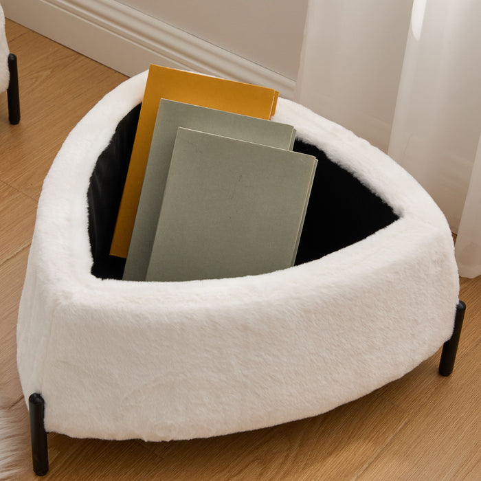 Upholstered Storage Ottoman Set With Reversible Lid