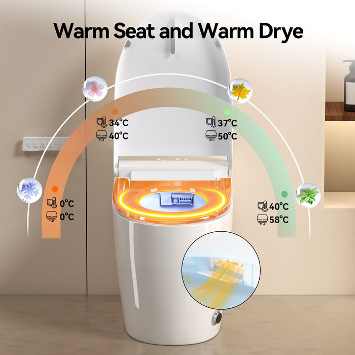 Smart Bidet Toilet With Auto Open / Close Seat