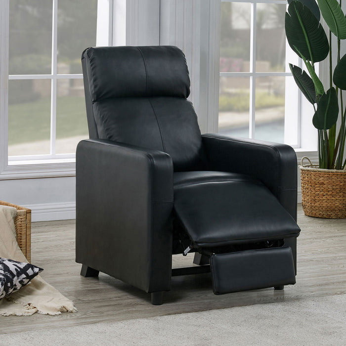 Push Back Recliner - Black
