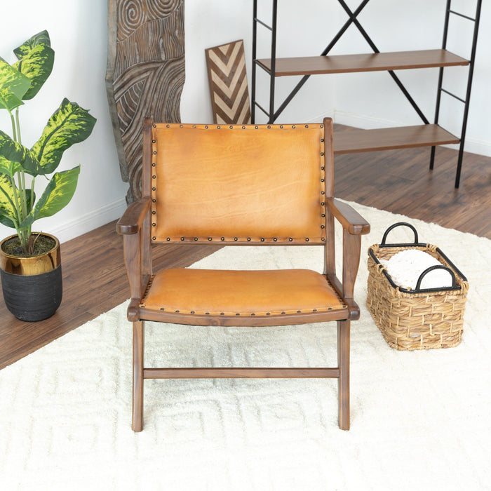 Daniel - Arm Chair - Brown / Tan