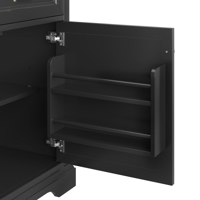 Modern Bathroom Vanity With Sink Top, 4 Drawers And 1 Soft-Close Door