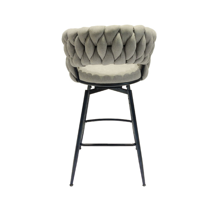 Bar Stool 360 Swivel With Back Footrest