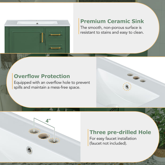 Traditional Bathroom Vanity Set With Soft Close Doors
