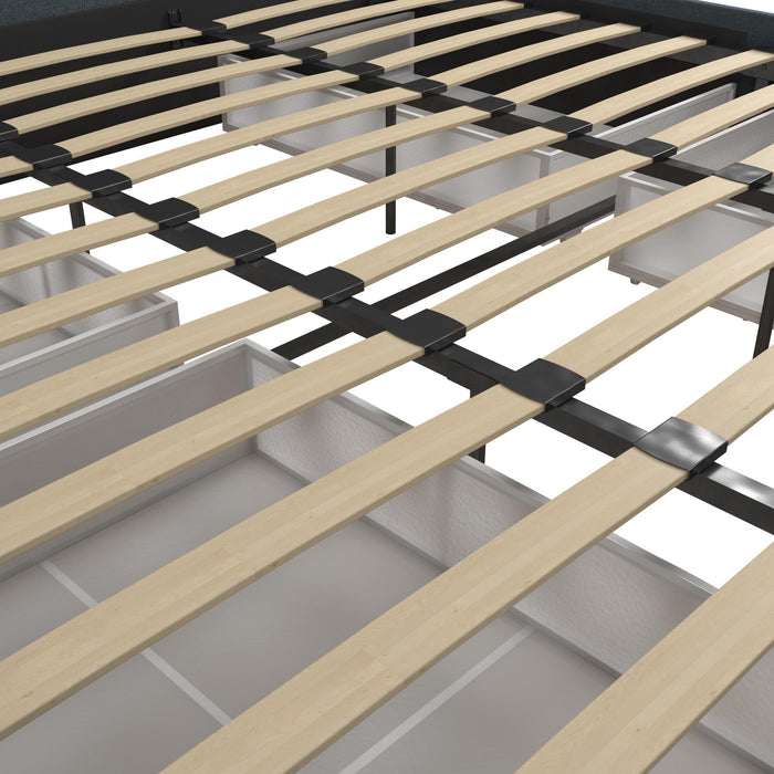 Kelly - King Upholstered Bed With Storage - Navy