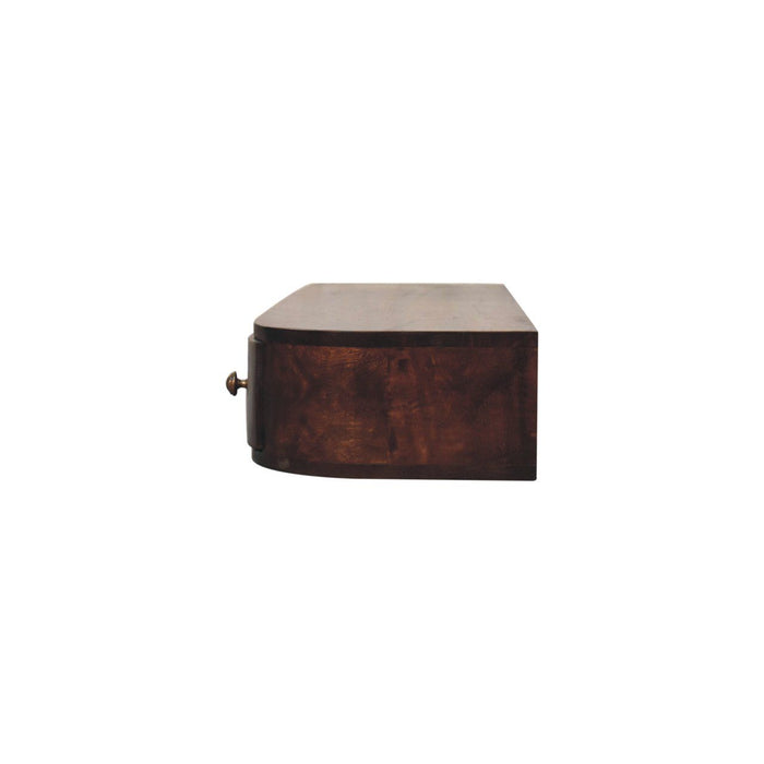 Lunar - Floating Console With 2 Drawer - Chestnut