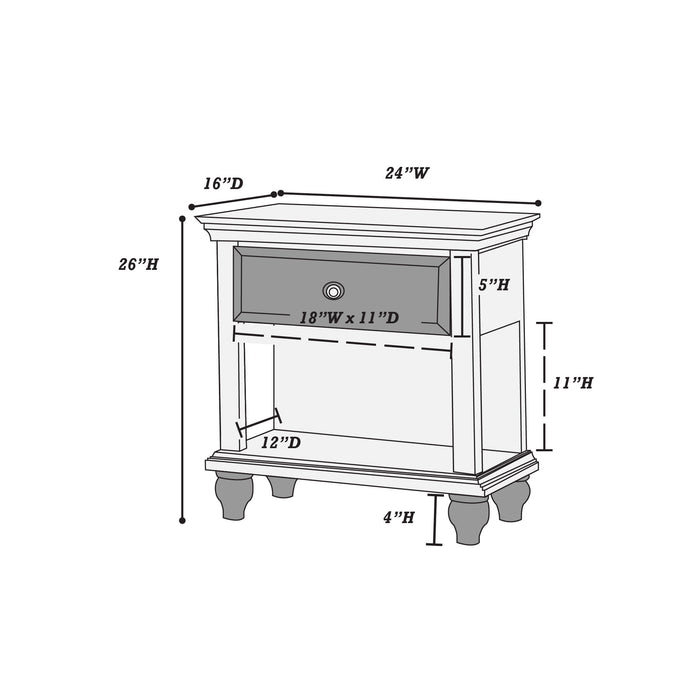 3 Piece Bedroom Set With 2 Nightstands