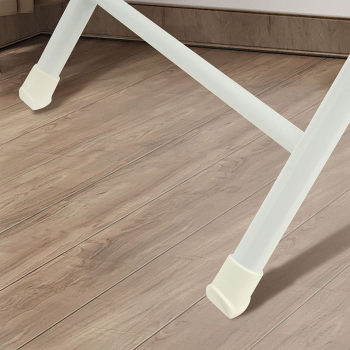 Folding Chairs, Stackable & Waterproof (Set of 4) - White