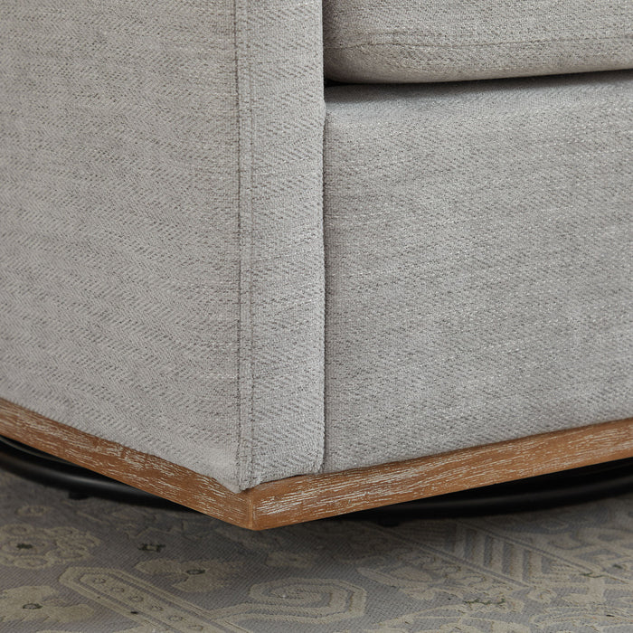 Square Upholstered Swivel Accent Chair