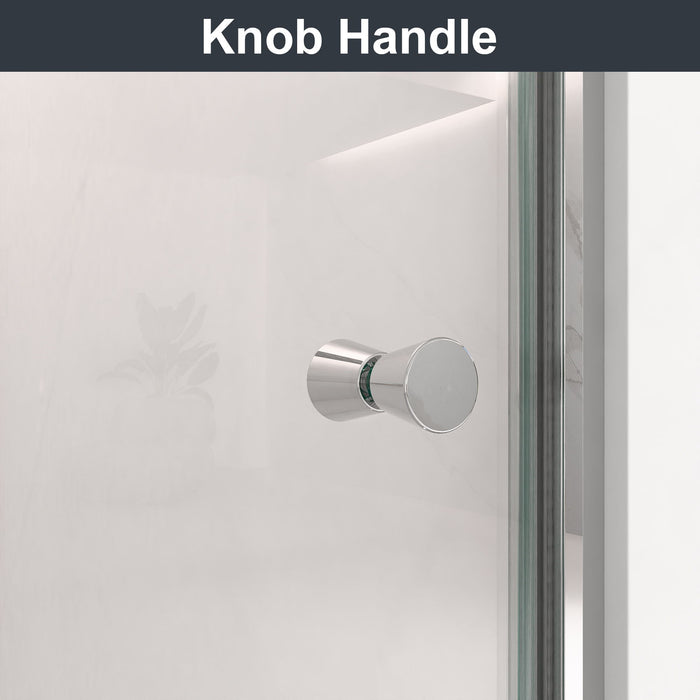 Semi Frameless Circular Pivot Shower Door With 1 / 4" Sgcc Tempered Glass